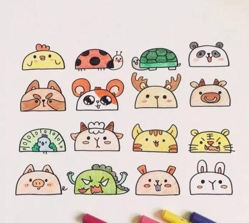 超萌可爱东西简笔画