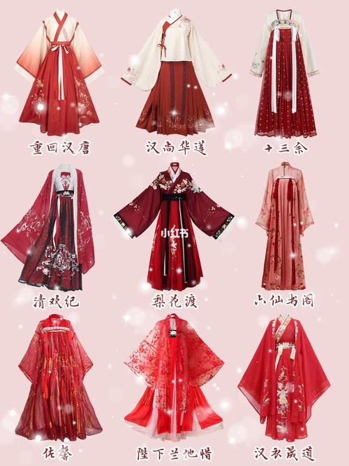 【服装素材】56615大色系仙气汉服_汉服_绘画_寻找小红书绘画大神