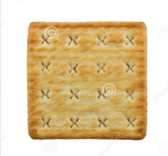 正方形特征:有四条一样长的边,有四个一样大的角. 三角形饼干