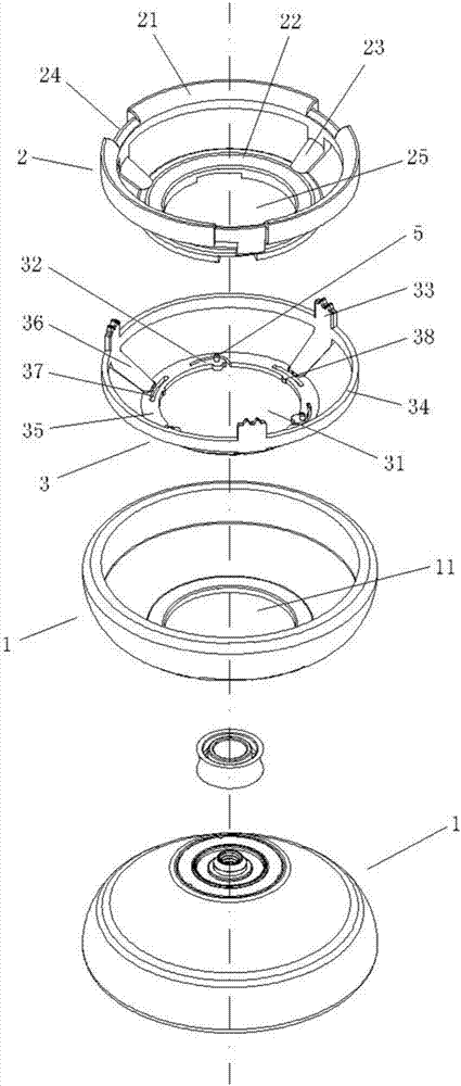 现有的悠悠球设计更为多样化,在原有悠悠球的结构上增加了其他的功能