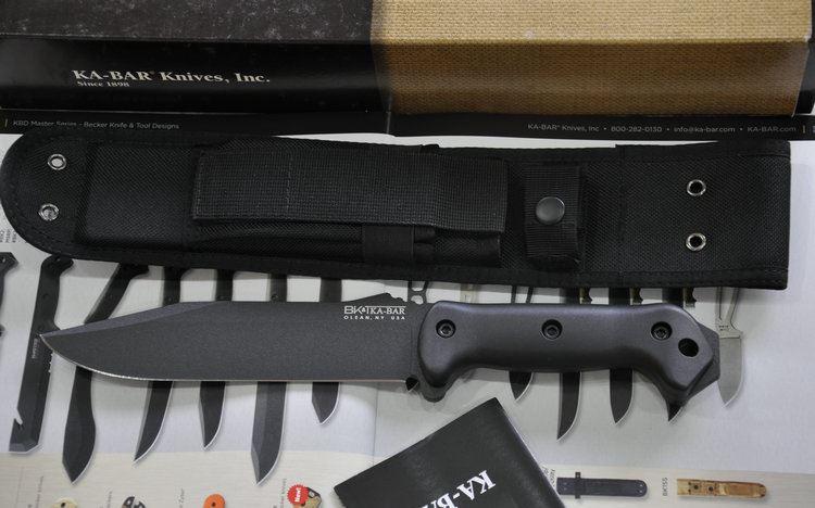 美国ka-bar 卡巴 bk7经典直刀户外求生野营必备