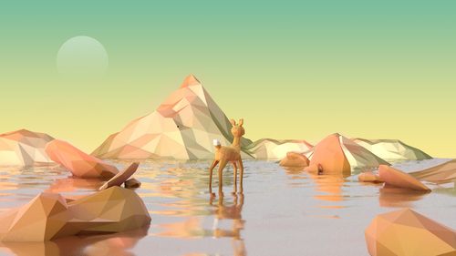 c4d-low poly 风格建模