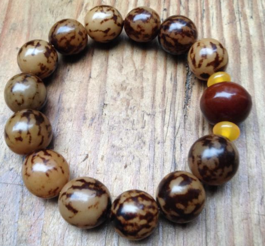 虎斑菩提根盘久后的图片 虎斑菩提盘玩效果