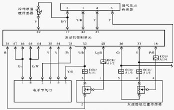 电子节气门电路图怎么画?