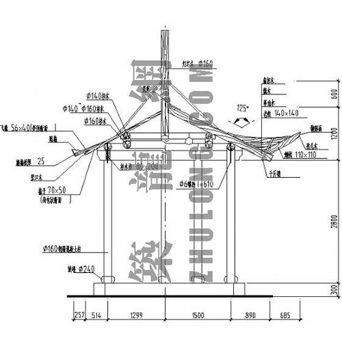 六角亭建施详图