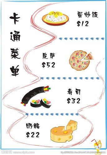 卡通菜单设计图__广告设计_广告设计_设计图库_昵图网