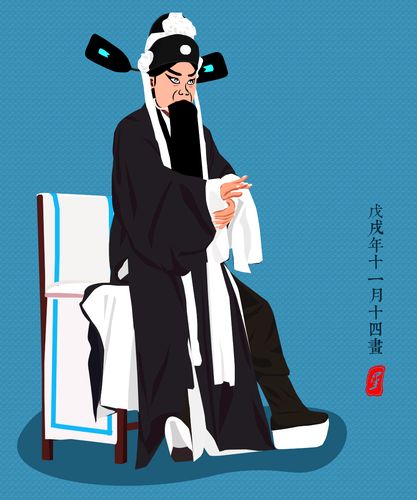 秦腔戏曲人物插画