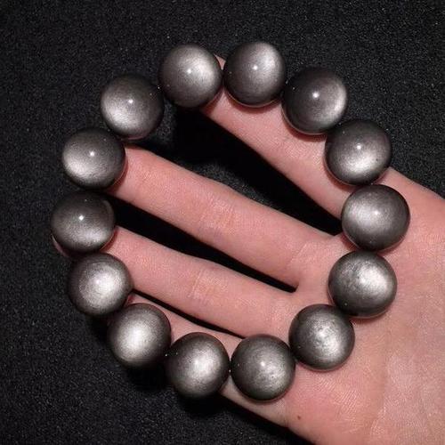 购客开光6a珍藏级双眼银曜石手链金曜石手链男女貔貅一对情侣招财直播