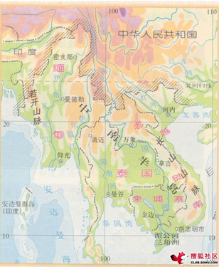 (1)找出伊洛瓦底江,萨尔温江,湄南河,湄公河,红河,说说它们流向的共同
