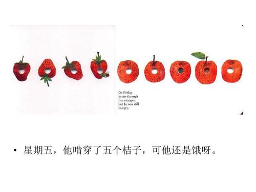 出色的绘本《好饿的毛毛虫》(中英双语)