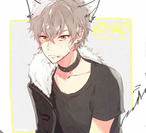 动漫图片,可爱的狼系男友