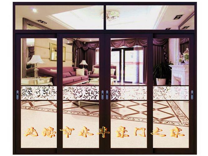 高级豪华铝合金吊趟四开推拉门 d-8106等
