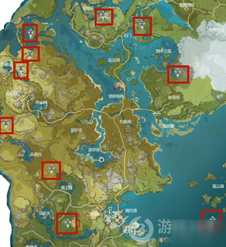 《原神》蒙德地灵龛攻略 详细坐标说明