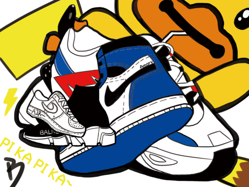 nike球鞋|插画|新锐潮流插画|酒窝bbb - 原创作品 - 站酷 (zcool)