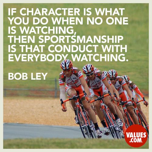 sportsmanship happens on the field and in the stands
