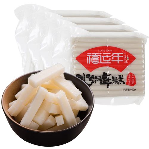 禧运年火锅年糕400g4袋装水磨年糕条糍粑年糕韩式辣酱炒年糕食材部队