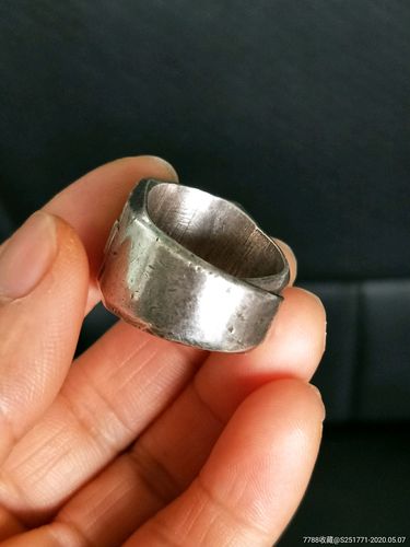 保真包老,民国老银戒指一个