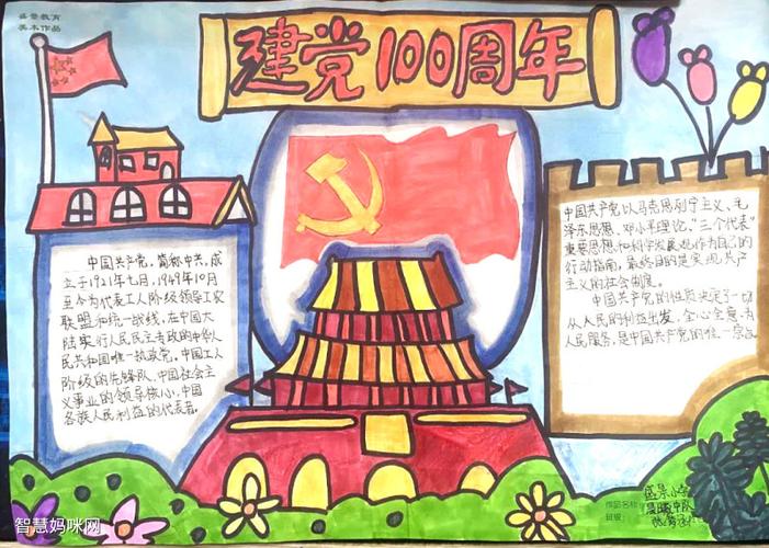 我心中的党主题手抄报图片