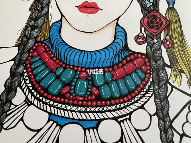 民族风创意插画_插画_民族风_素描_彩铅_马克笔_文化_绘画