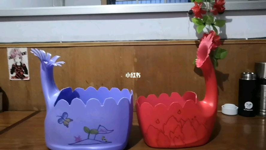 废物利用,手工小花盆_手工制作_花盆_装饰画_兴趣爱好