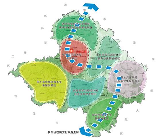 安岳)大足文旅融合发展示范区"建设,在县域中部,东部和北部区域,规划