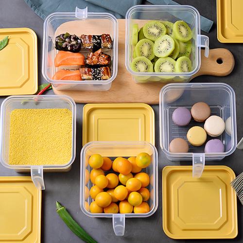 家用冰箱收纳盒密封罐水果食品食物杂粮厨房保鲜盒塑料套装长方形