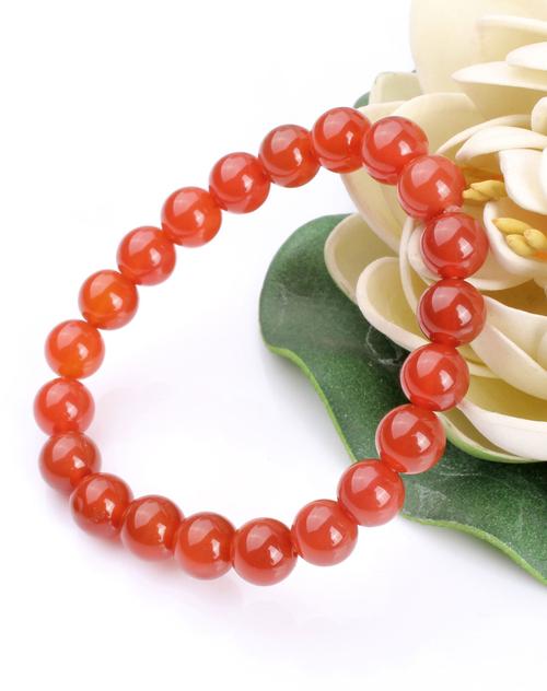 翡翠森林巴西红玛瑙手链8mm