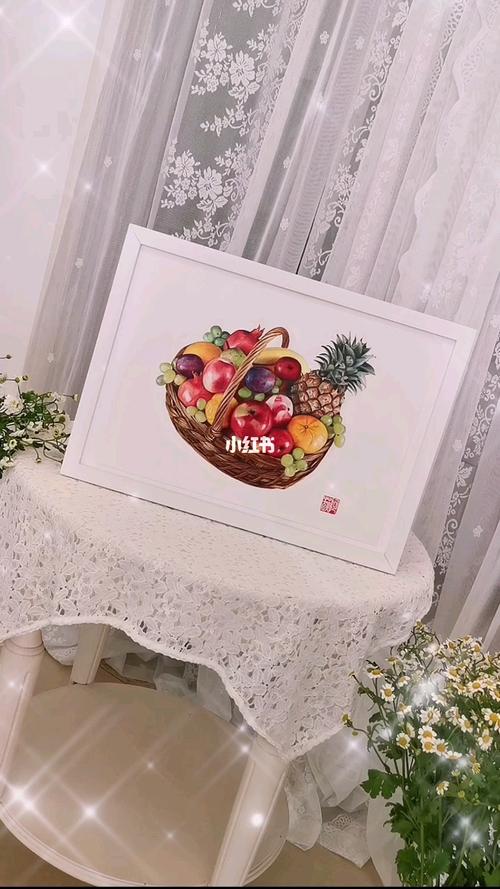 手绘水果篮(过程图已发)_手绘_彩铅_彩铅画_文化_绘画