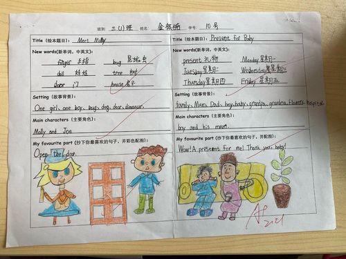 作业欣赏三年123班寒假悦读英语绘本作业