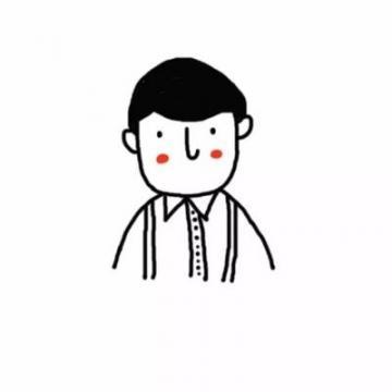 原创手绘简约情侣头像一对 微信黑白简约情侣头像一男