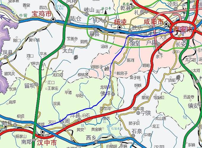 急求108国道秦岭段地图