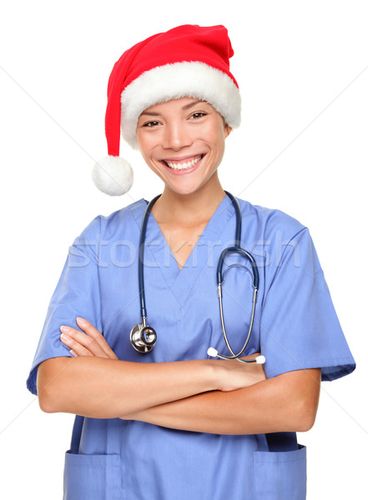 商业照片: happy holidays christmas nurse
