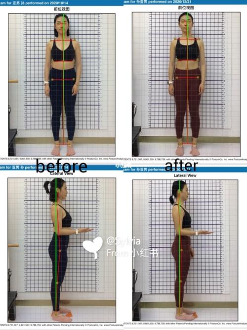 普拉提13节课体型体态对比照～_普拉提_运动_跑步_骨盆_收腹_运动背心