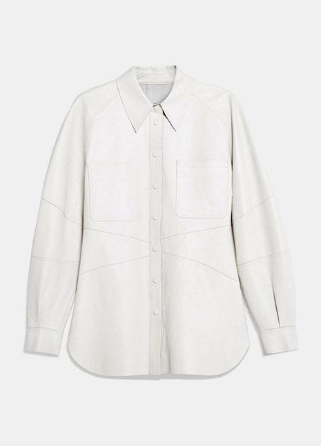 ovoid leather shirt by boutique