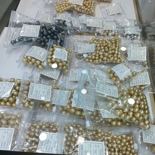外贸珍珠批发7-8mm米形普通天然淡水珍珠项链批发珍珠养殖.