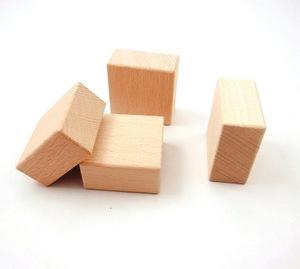 正品原色榉木立方体蒙台梭利魔方积木儿童木制教具益智玩具正方体