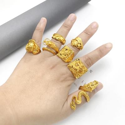 金戒指情侣一对黄金龙凤图片