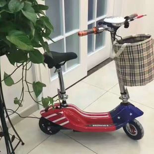 小海豚电动车迷你型成人小型代步车折叠电瓶滑板车女士儿童促销