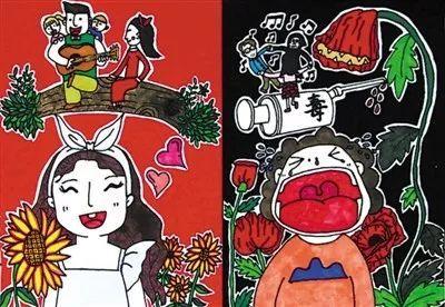 健康人生 远离毒品(儿童画)余芮萱 (银川市第二十一小学)罂粟牢笼