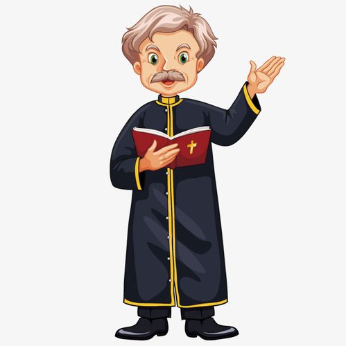 神父 政治  十字架 卡通
