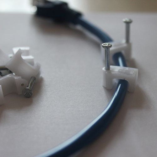 线卡固定器 网线电线固线夹线器卡子钉网线电话线钉线卡扣墙钉