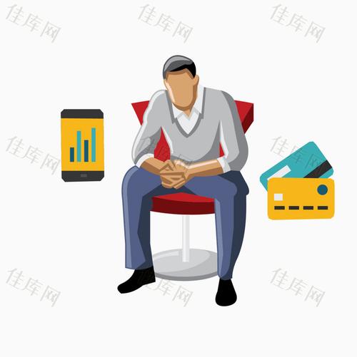 矢量业务员_卡通手绘_1544*1547px_编号10480044_png格式_佳库网