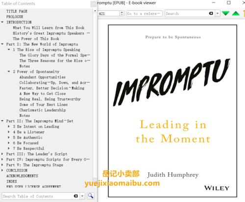 【配音频】impromptu: leading in the moment by judith humphrey