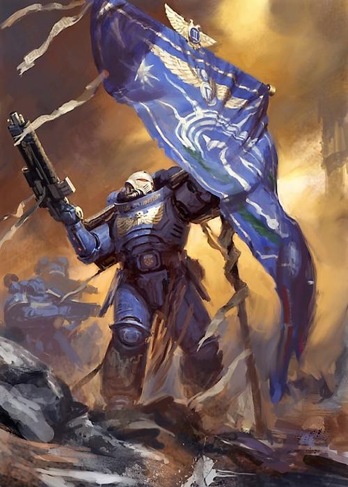 高举战旗的极限战士原铸旗手