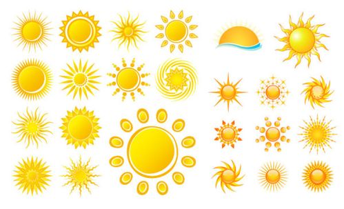 564 次简介:实用太阳图标矢量素材,太阳,阳光,波浪线,旋转,光线,放射