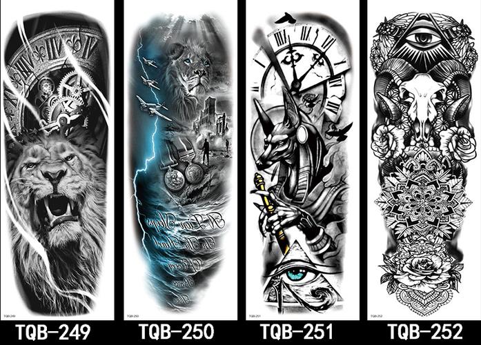 2021新款现货 全臂纹身贴全臂花臂纹身贴大图贴纸 临时贴纸tattoo