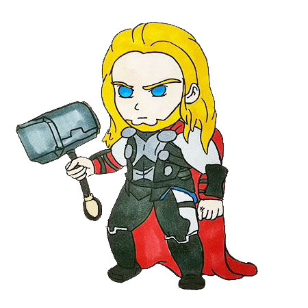 漫威英雄之雷神简笔画教程,一步步教你画出可爱的q版