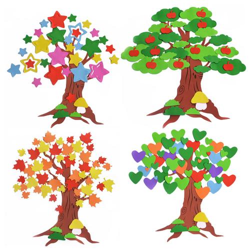 春天教室叶子幼儿园班级许愿黑板报枫树