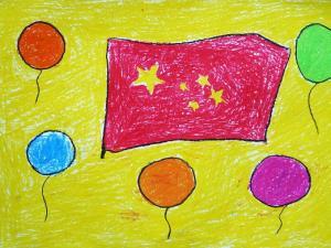一年级国庆节儿童画图片素材大全,祝福祖国母亲
