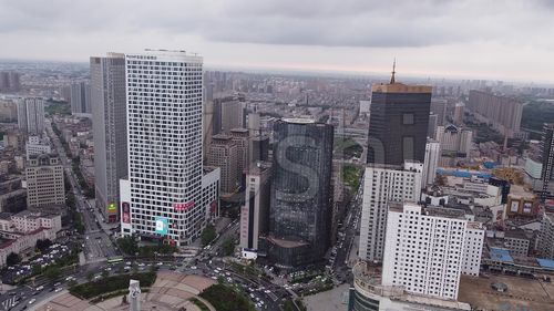 鞍山地标航拍素材辽宁鞍山市城市